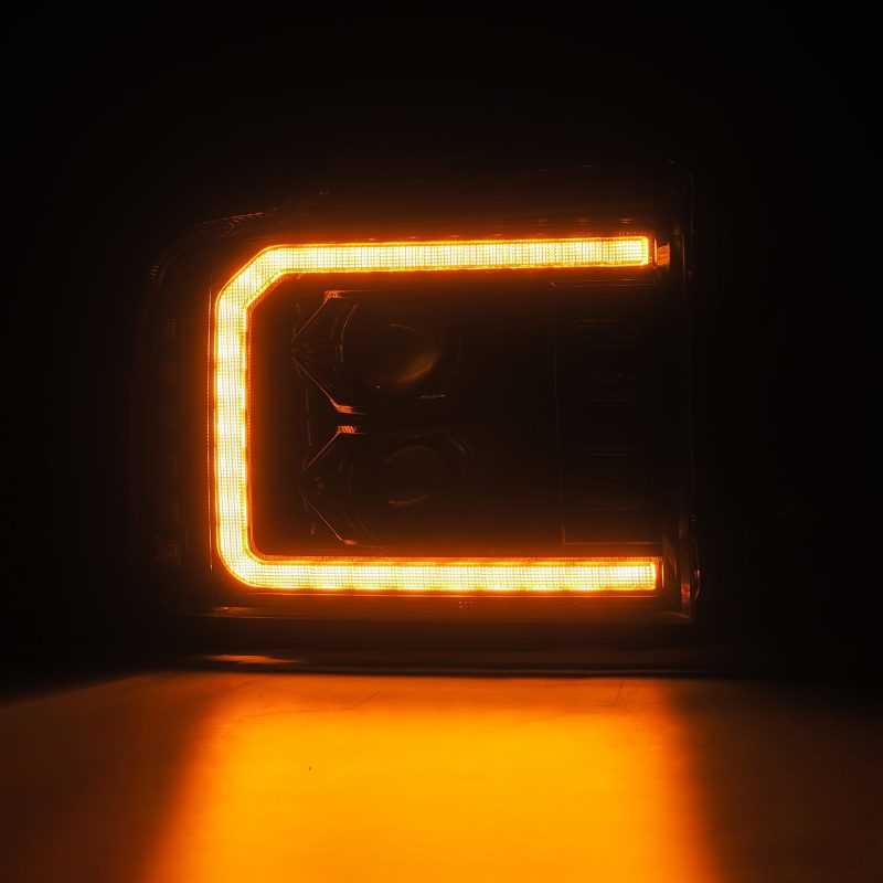 AlphaRex 05-07 Ford Super Duty/Excursion LUXX-Series LED Projector Headlights Alpha-Black