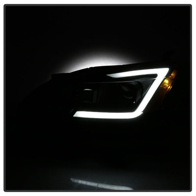 SPYDER xTune 13-15 Nissan Sentra DRL LED Light Bar Halogen Projector Headlights - Black (PRO-JH-NS13-LB-BK) 9042966