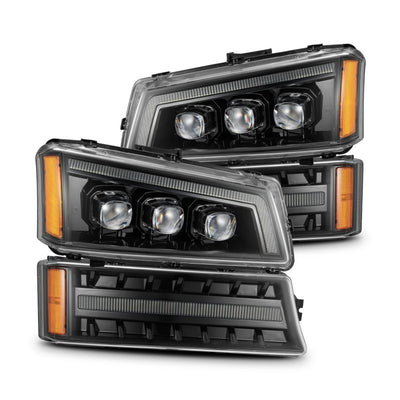 AlphaRex 03-06 Chevy Silverado 1500/2500HD/3500HD/Avalanche Alpha-Black NOVA LED Proj Headlights 880254 *Discontinued