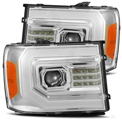 AlphaRex 07-13 GMC Sierra PRO-Series Halogen Projector Headlights Chrome