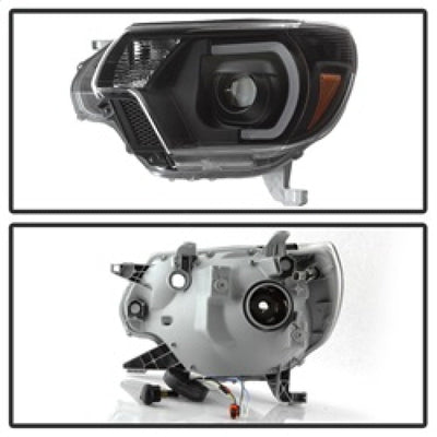 SPYDER xTune Toyota Tacoma 12-15 Headlights - Light Bar DRL - Black PRO-JH-TTA12-LBDRL-BK 9037542