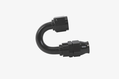 Aeromotive PTFE Hose End - AN-08 - 180 Deg - Black Anodized 15363