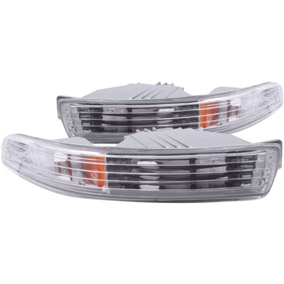 Anzo 1994-1997 Acura Integra Euro Parking Lights Chrome w/ Amber Reflector