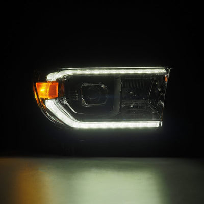 AlphaRex 07-13 Toyota Tundra / 08-17 Sequoia LUXX LED Proj HL Chrome w/Actv Light / Seq. Sig + DRL 880824 *Discontinued