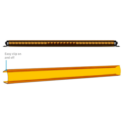 Borne Off-Road Light Bar Cover Single Row 30in Amber BNLT-COV-SS30YL