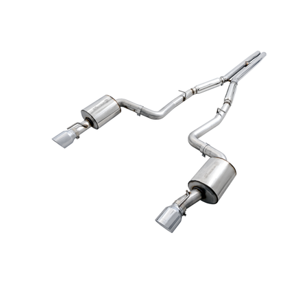 AWE Tuning 2015+ Dodge Charger 6.4L/6.2L SC Non-Resonated Touring Edition Exhaust - Silver Tips