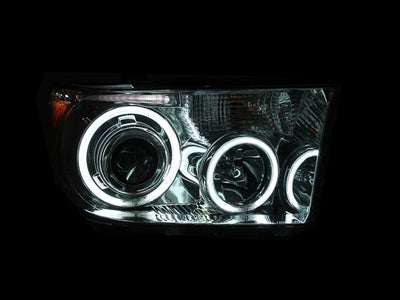 Anzo 2007-2013 Toyota Tundra Projector Headlights w/ Halo Black (CCFL)
