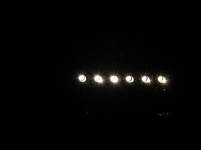 Anzo 2000-2004 Ford Excursion Crystal Headlights Black w/ LED 1pc