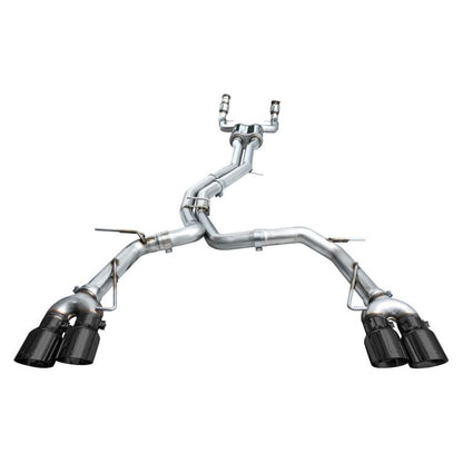 AWE Tuning 19-23 Audi C8 S6/S7 2.9T V6 AWD Track Edition Exhaust - Diamond Black Tips