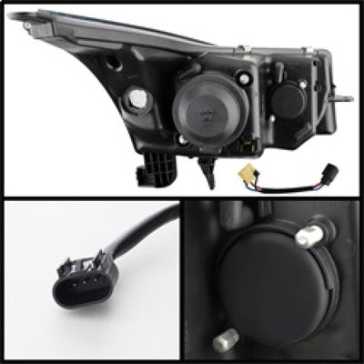 Spyder Chevy Cruze 11-14 Projector Headlights Light Tube DRL Blk PRO-YD-CCRZ11-LTDRL-BK 5074164