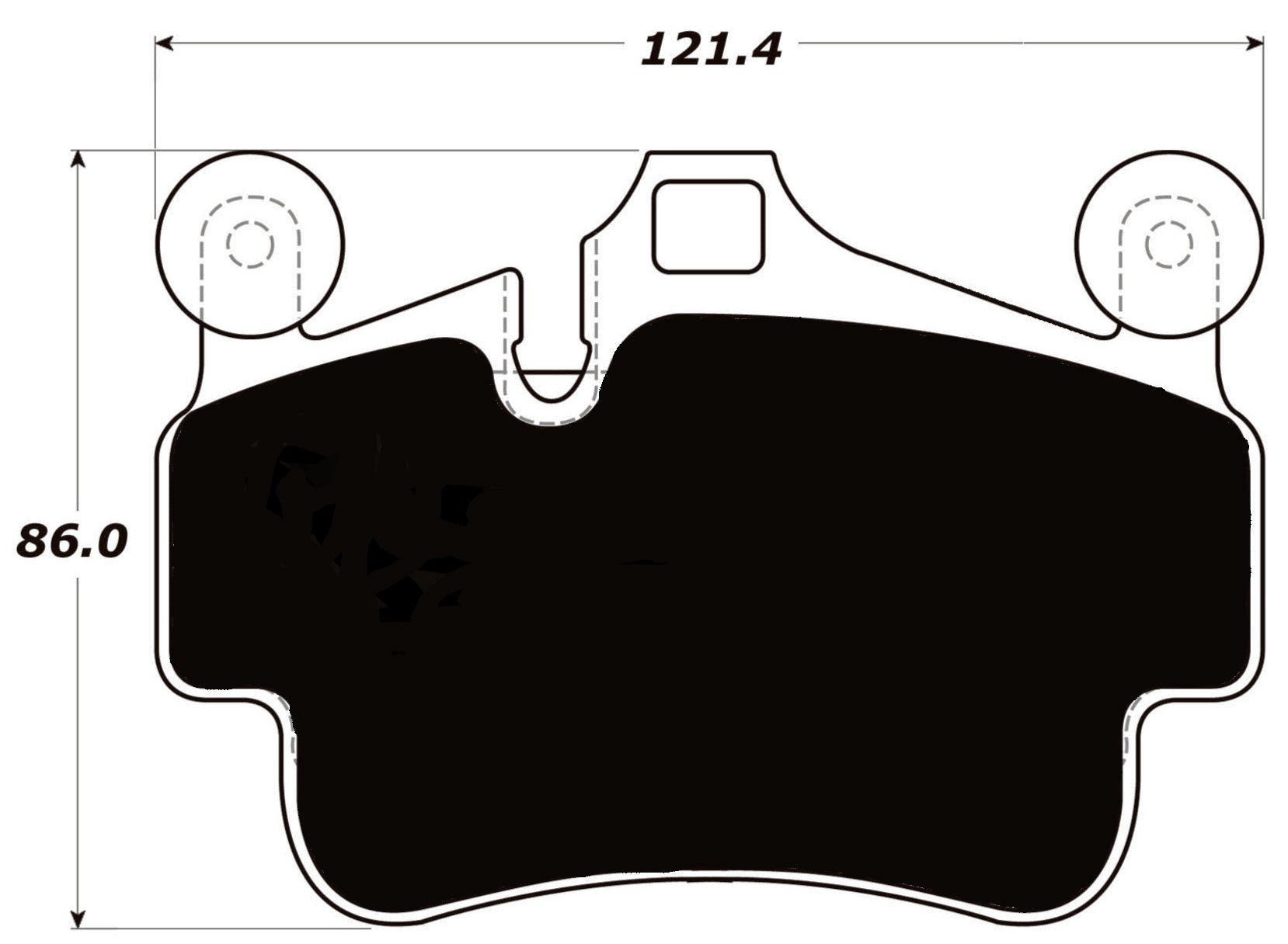 Porterfield Brake Pads for 2012 PORSCHE 911 Carrera 2 Turbo Look Type 997 w/Iron Discs