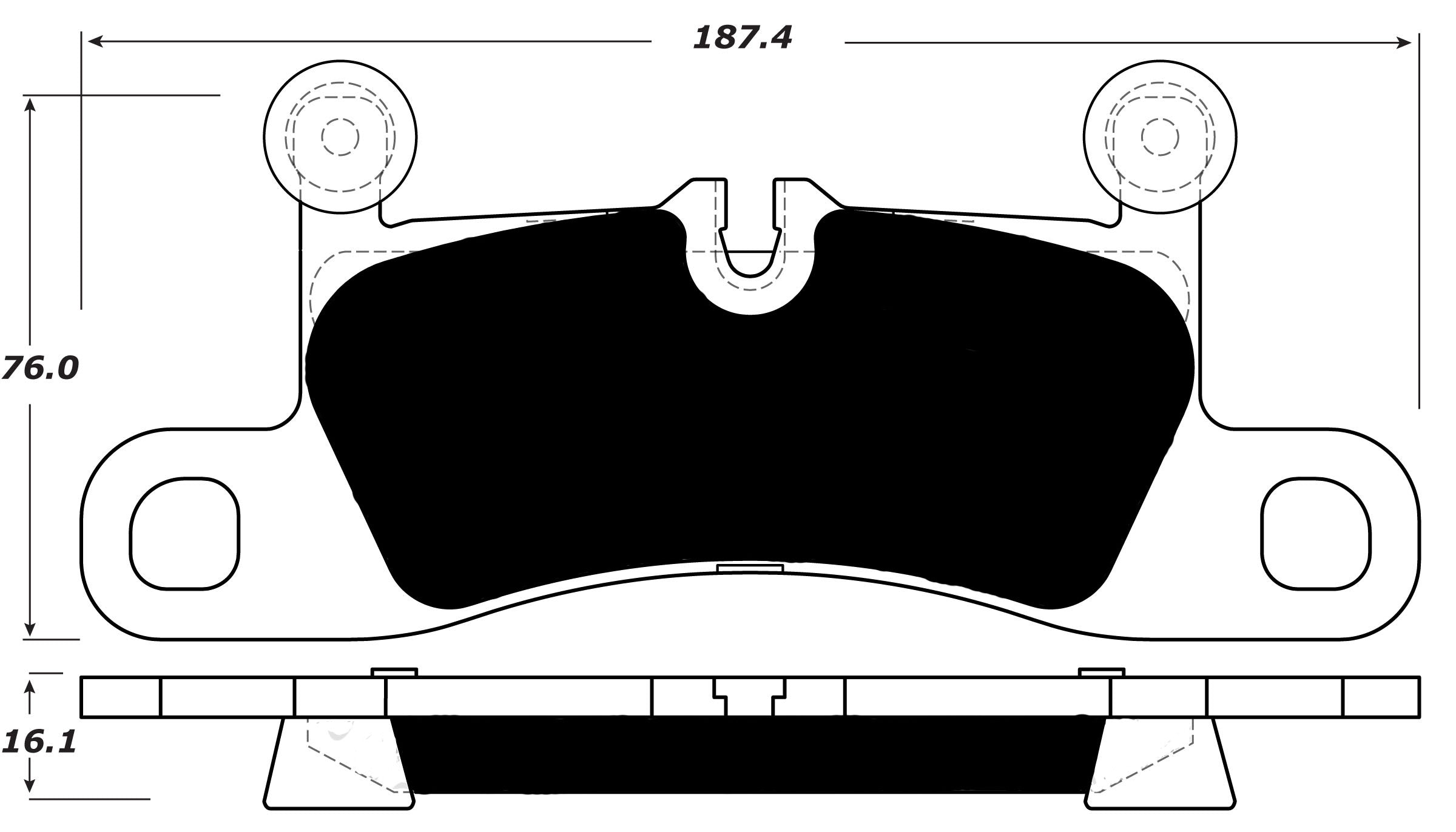 Porterfield Brake Pads for 2016 PORSCHE CAYENNE w/360mm Front Rotor
