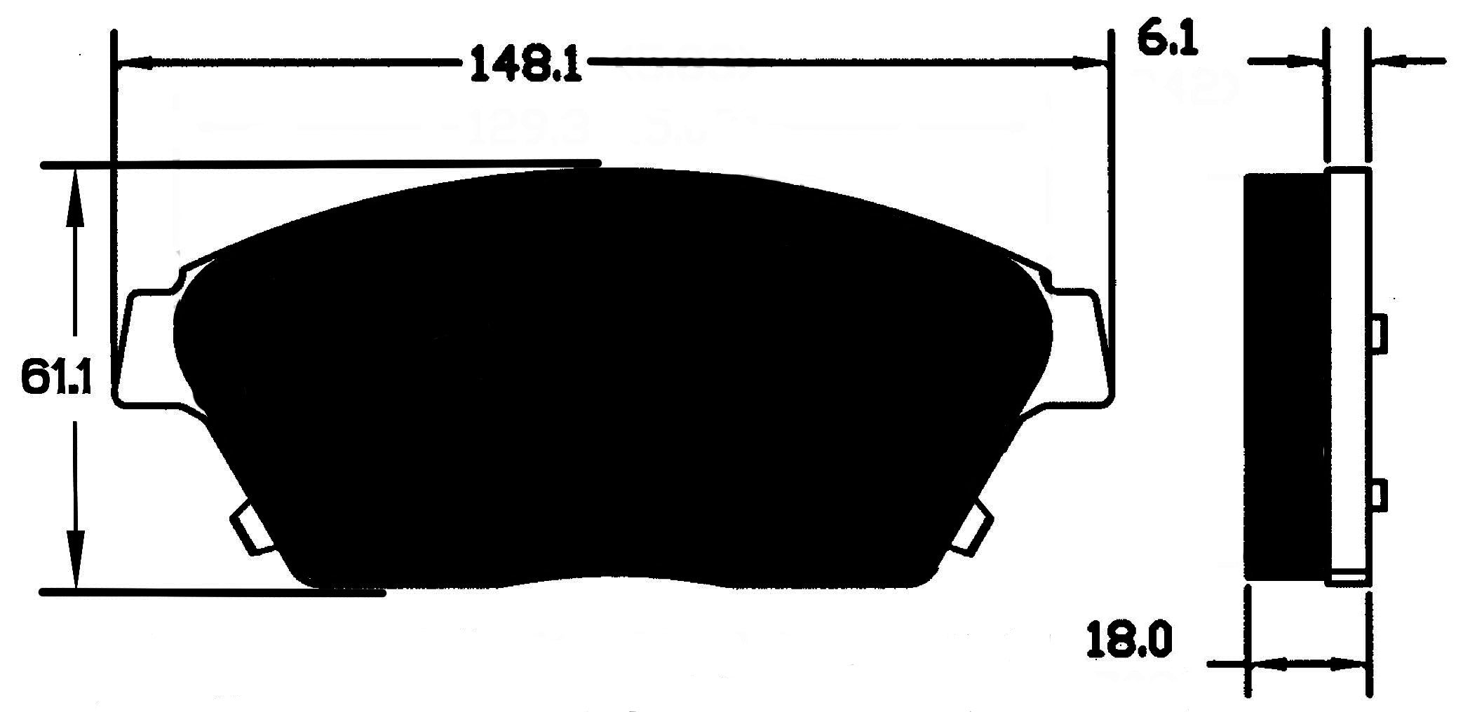 Porterfield Brake Pads for 2013 CADILLAC ATS