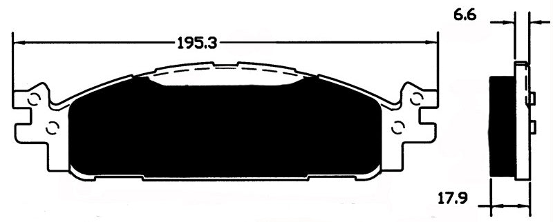 Porterfield Brake Pads for 2016 LINCOLN MKT