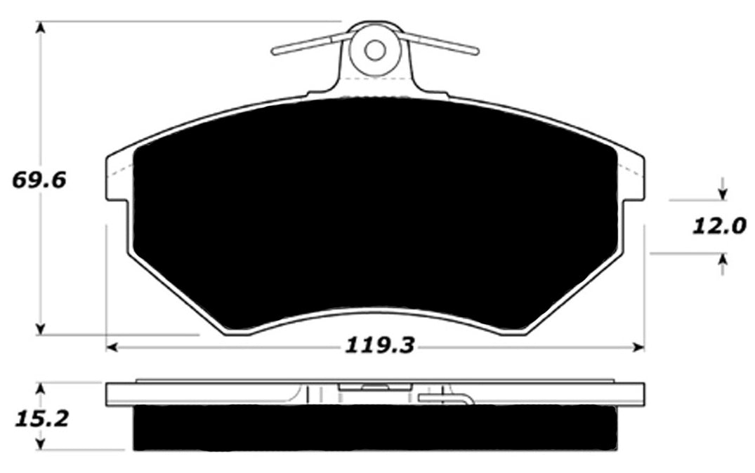 Porterfield Brake Pads for 1996 VOLKSWAGEN JETTA 2.0L Gas R/Disc