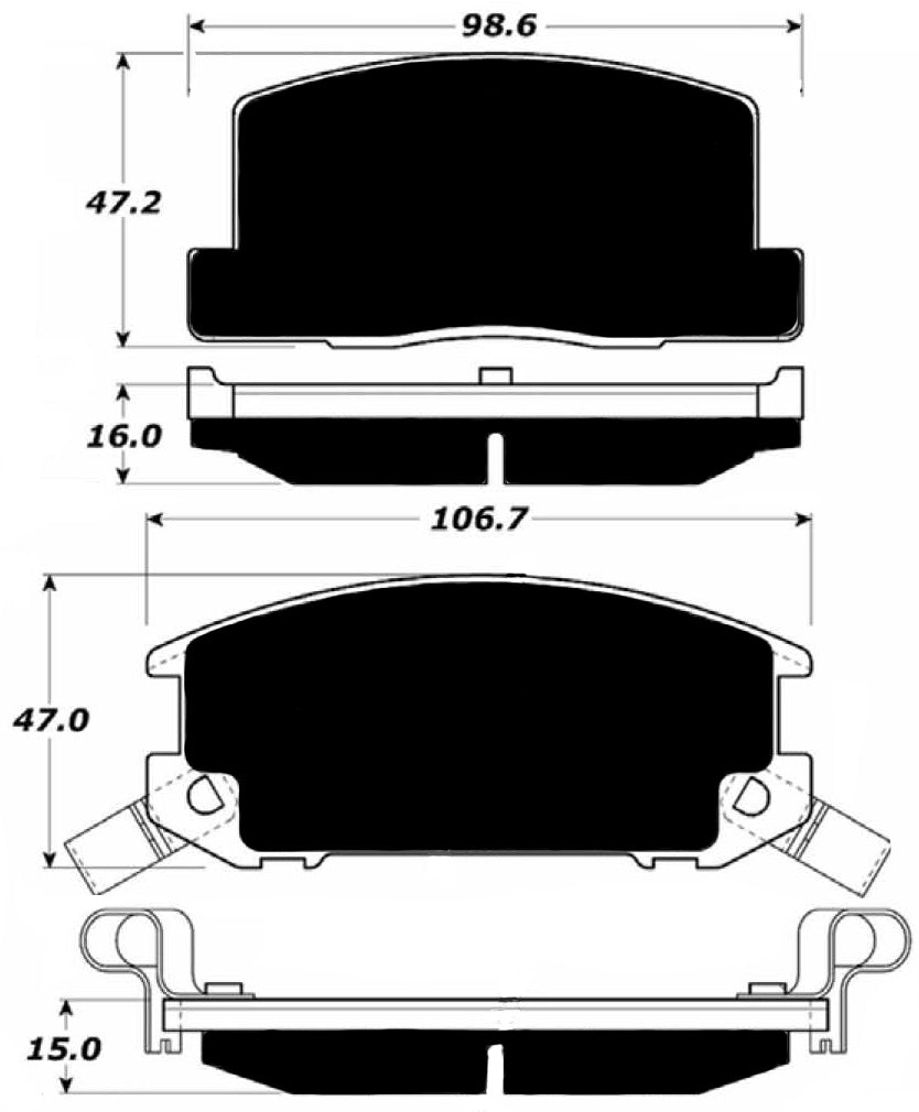 Porterfield Brake Pads for 2003 TOYOTA MR 2 SPYDER