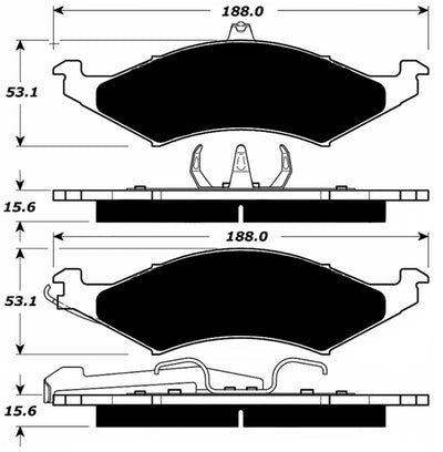 Porterfield Brake Pads for 1988 FORD TAURUS Rear Drum w/Steel Piston