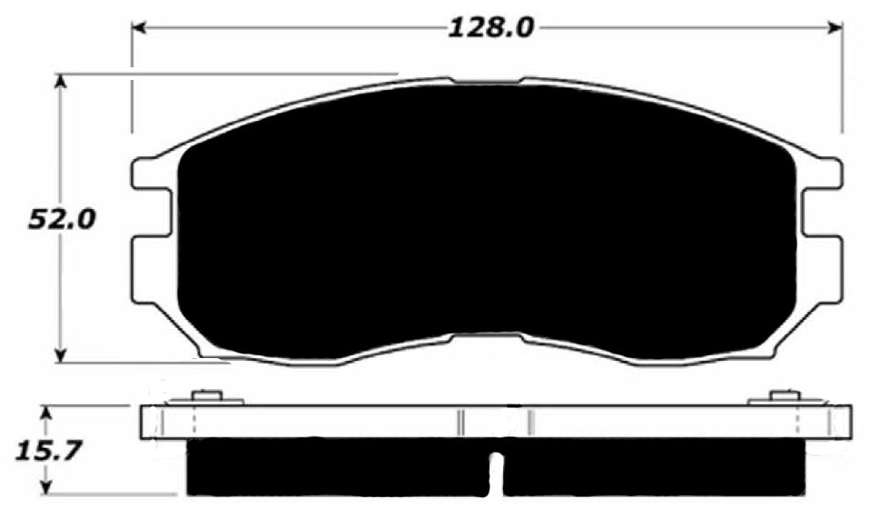 Porterfield Brake Pads for 1990 MITSUBISHI Eclipse 2WD Turbo