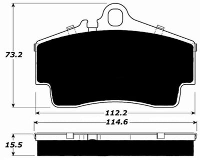 Porterfield Brake Pads for 2004 PORSCHE Boxster