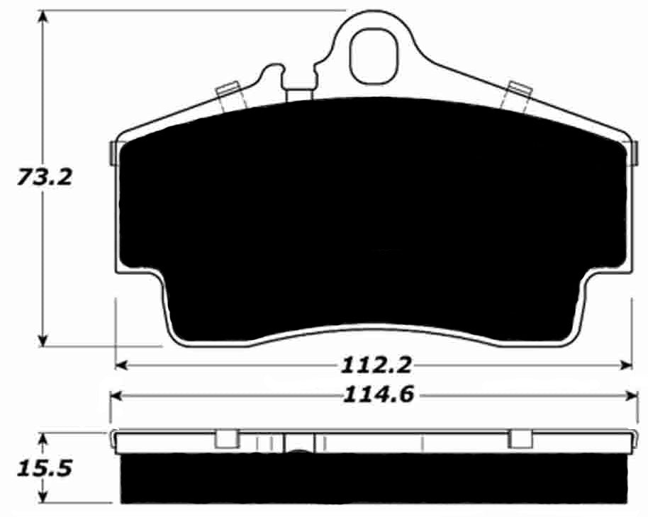 Porterfield Brake Pads for 2002 PORSCHE Boxster