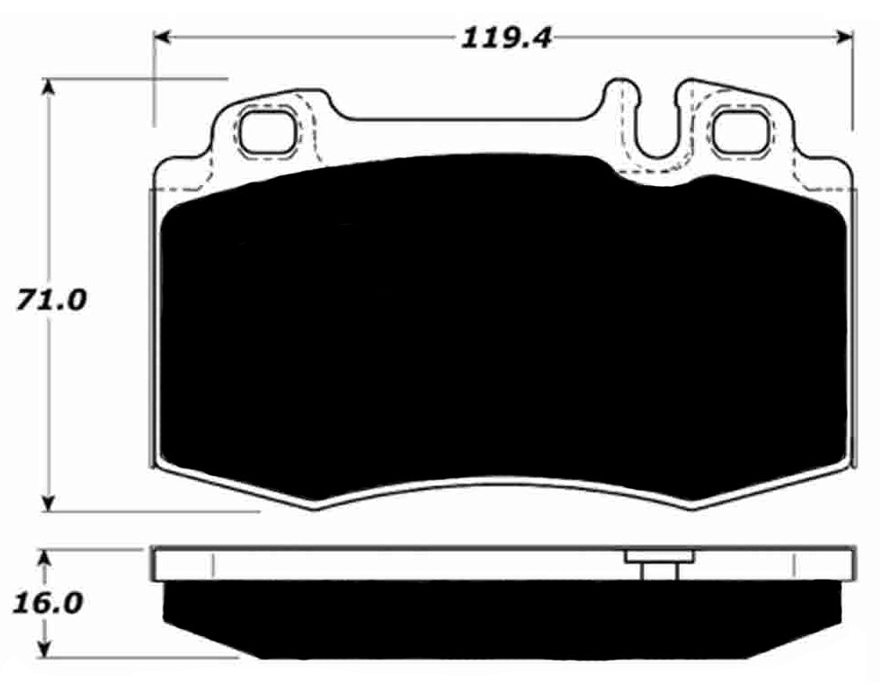 Porterfield Brake Pads for 2007 MERCEDES-BENZ CLS500