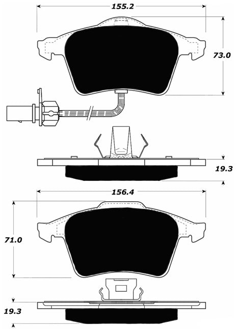Porterfield Brake Pads for 2005 AUDI A4 Quattro - 3.2L Sedan