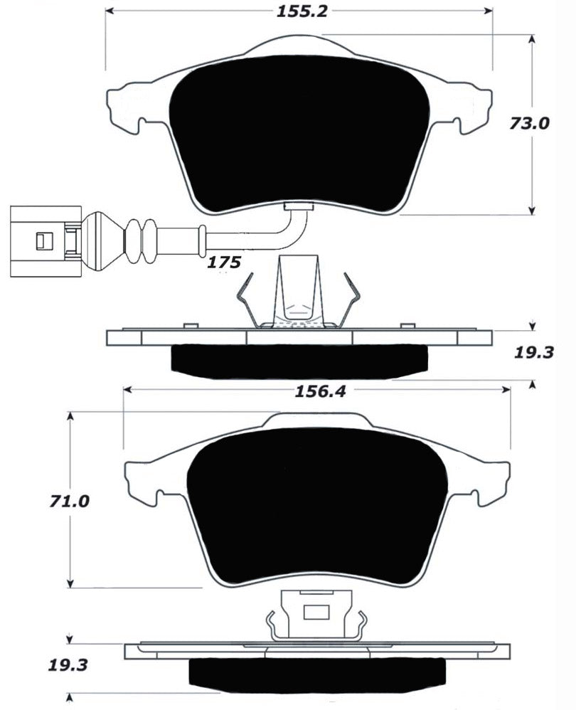 Porterfield Brake Pads for 2011 VOLKSWAGEN CC 3.6L VR6 FWD