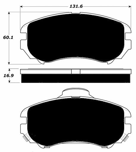Porterfield Brake Pads for 2008 HYUNDAI TIBURON exc 6 speed M/T