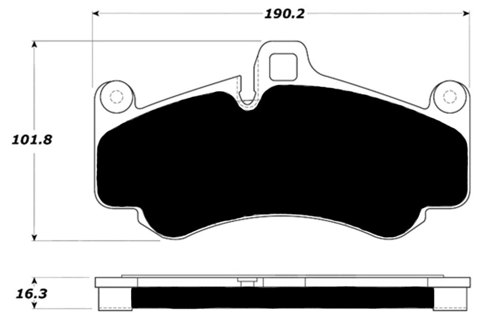 Porterfield Brake Pads for 2007 PORSCHE 911 Turbo w/Iron Discs