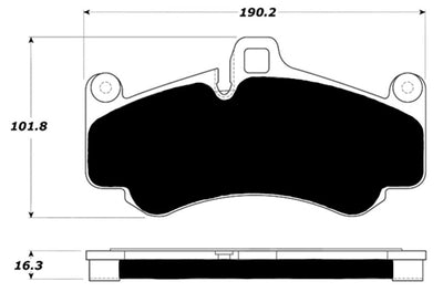 Porterfield Brake Pads for 2009 PORSCHE 911 Turbo w/Iron Discs