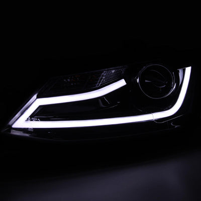 Spec-D 11-18 VW Jetta MK6 Headlights LED Bar Projector Black/Smoked