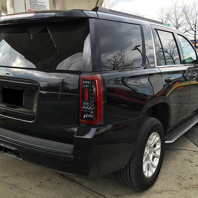 Spec-D 15-20 Chevy Tahoe Suburban Tail Lights LED Jet Black/Clear