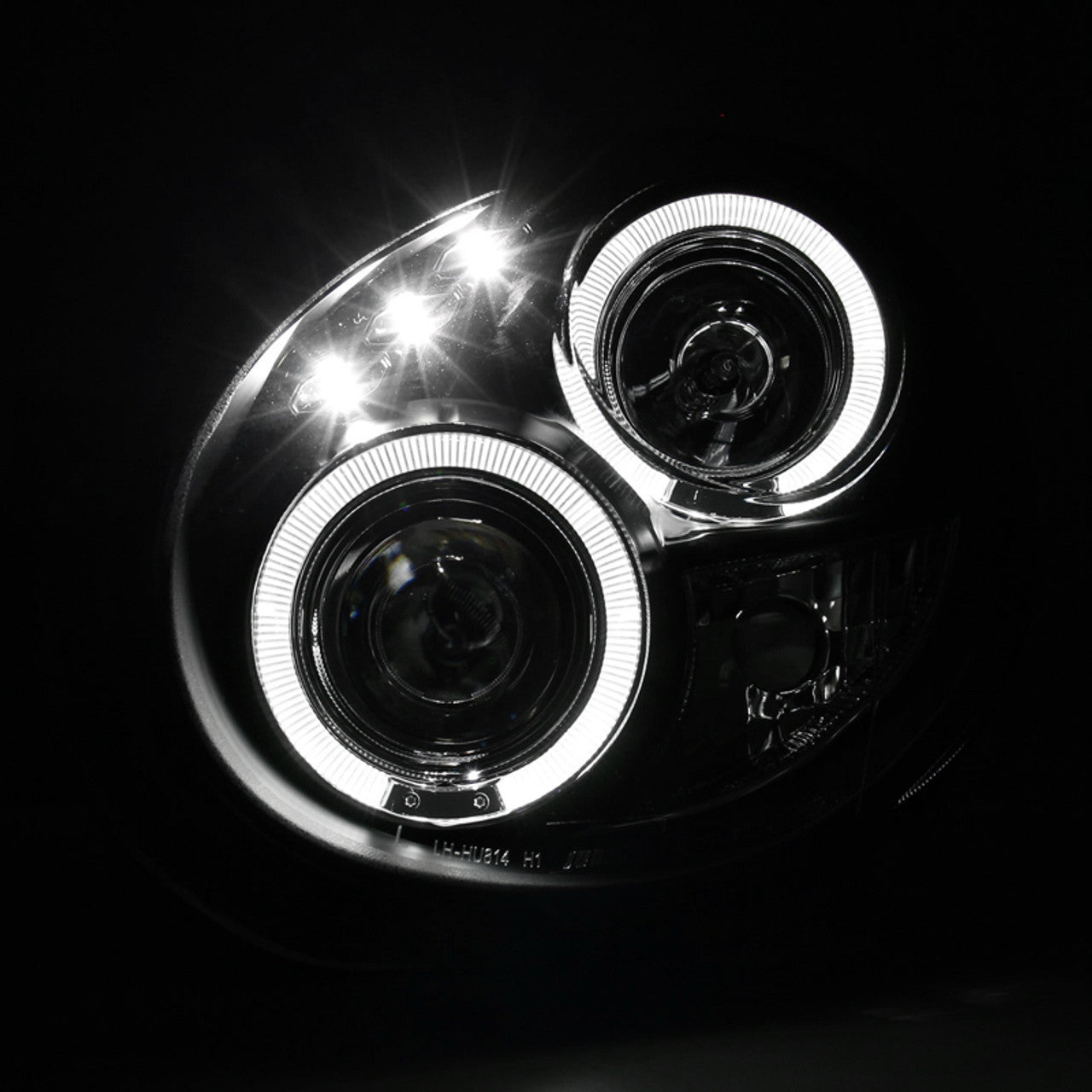 Spec-D 02-03 Subaru Impreza Halo Projector Headlights Black
