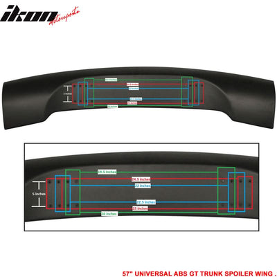 Nissan 57" Unpainted GT Style Adjustable Rear Trunk Spoiler Wing ABS