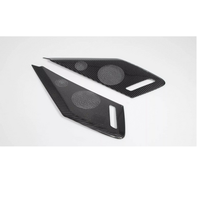 Dry Carbon Fiber Door Speaker Cover Trim for Chevrolet Corvette C8