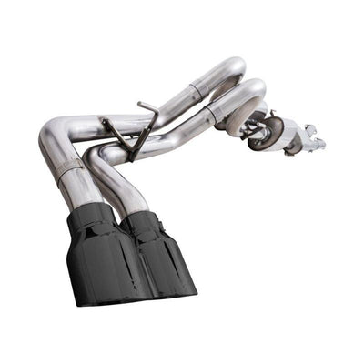 AWE 2016-2023 Toyota Tacoma 0FG Catback Exhaust w/ BashGuard - Dual Diamond Black Tips