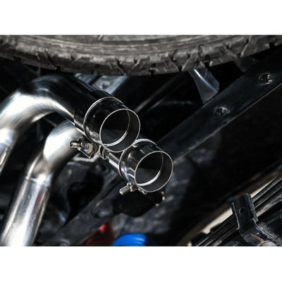 AWE 2016-2023 Toyota Tacoma 0FG Catback Exhaust w/ BashGuard - Dual Diamond Black Tips