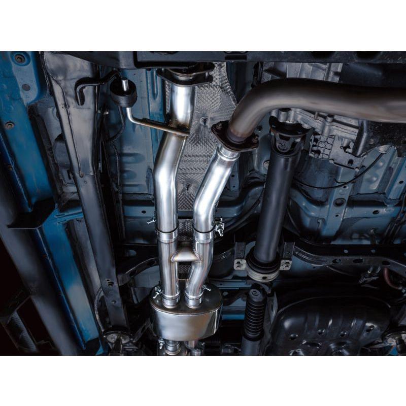 AWE 2016-2023 Toyota Tacoma 0FG Catback Exhaust w/ BashGuard - Dual Diamond Black Tips