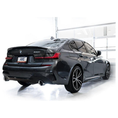 AWE 19-23 BMW 330i / 21-23 BMW 430i Base G2X Touring Axle Back Exhaust - Chrome Silver