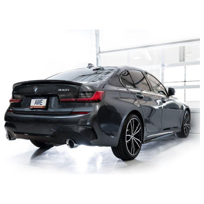 AWE 19-23 BMW 330i / 21-23 BMW 430i Base G2X Track Edition Axle Back Exhaust - Chrome Silver