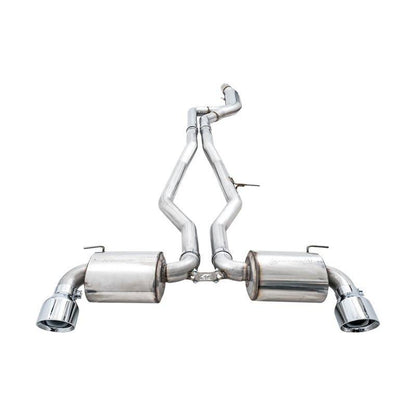 AWE 2020 Toyota Supra A90 Non-Resonated Touring Edition Exhaust - 5in Chrome Silver Tips