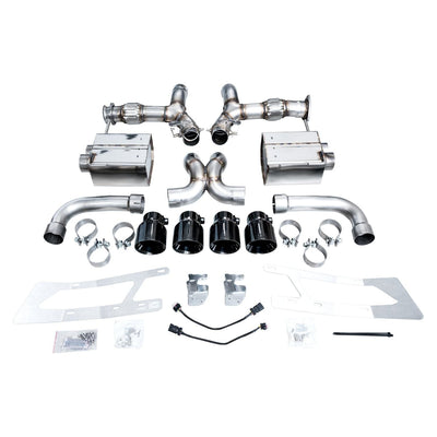 AWE 2023+ C8 Corvette Z06 SwitchPath Cat-Back Exhaust - Diamond Black Tips