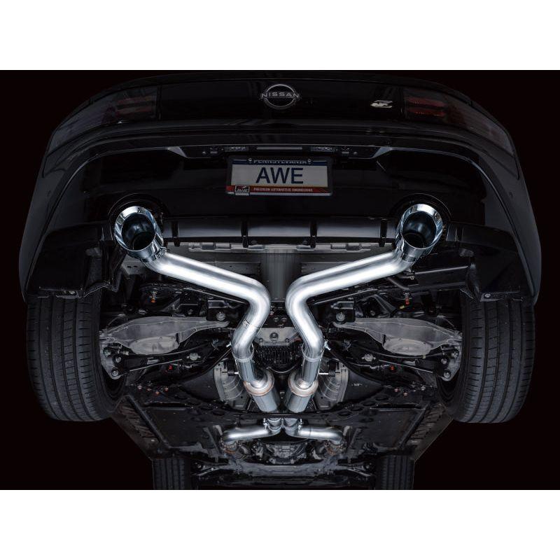 AWE 2023 Nissan Z RZ34 RWD Track Edition Catback Exhaust System w/ Chrome Silver Tips