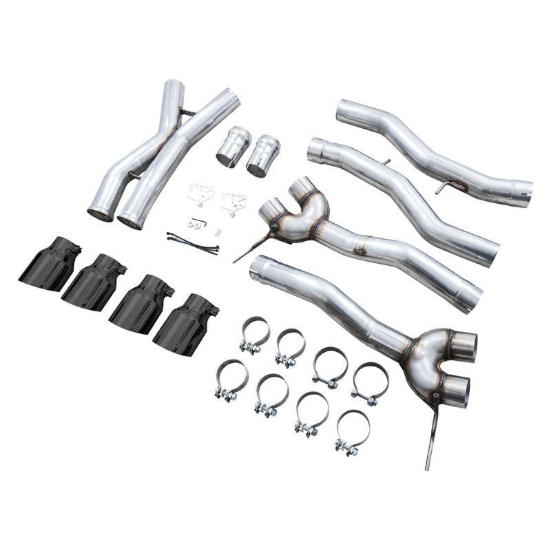 AWE Track Edition Catback Exhaust for BMW G8X M3/M4 - Diamond Black Tips