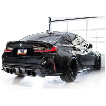 AWE Track Edition Catback Exhaust for BMW G8X M3/M4 - Diamond Black Tips