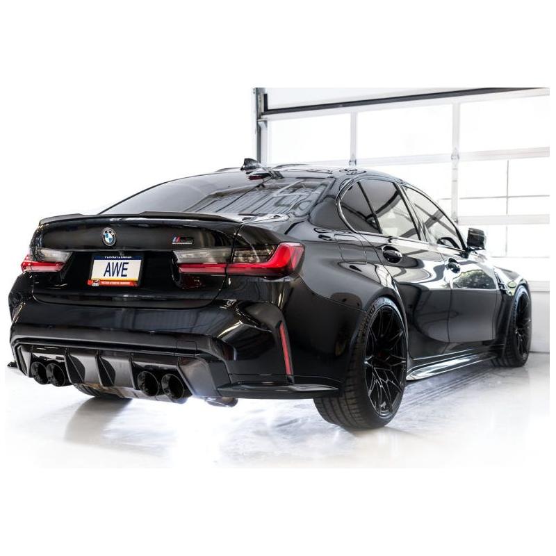 AWE Track Edition Catback Exhaust for BMW G8X M3/M4 - Diamond Black Tips