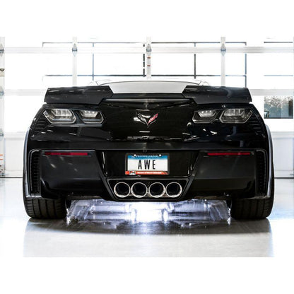 AWE Tuning 14-19 Chevy Corvette C7 Z06/ZR1 (w/o AFM) Track Edition Axle-Back Exhaust w/Chrome Tips