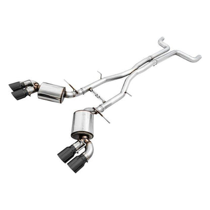 AWE Tuning 16-19 Chevy Camaro SS Non-Res Cat-Back Exhaust -Touring Edition (Quad Diamond Black Tips)