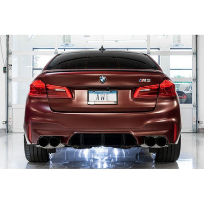 AWE Tuning 18-19 BMW F90 M5 SwitchPatch Cat-Back Exhaust- Black Diamond Tips