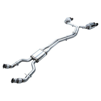 AWE Tuning 19-23 Audi C8 S6/S7 2.9T V6 AWD Touring Edition Exhaust - Diamond Black Tips